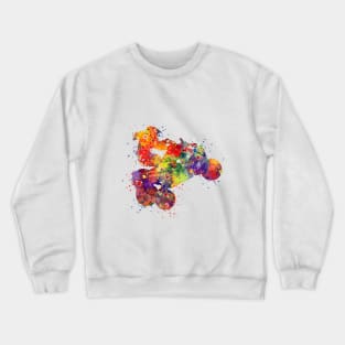 Four Wheeler Riding Girl Watercolor Crewneck Sweatshirt